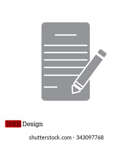 icon of notes (sheet and pen)