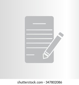 icon of notes (sheet and pen)