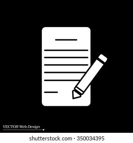 icon of notes (sheet and pen)