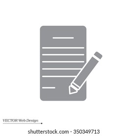 icon of notes (sheet and pen)