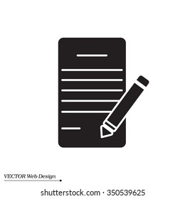 icon of notes (sheet and pen)