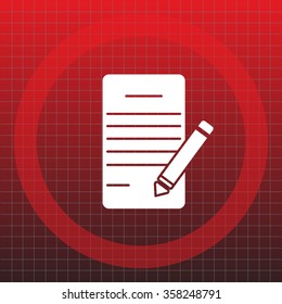 icon of notes (sheet and pen)