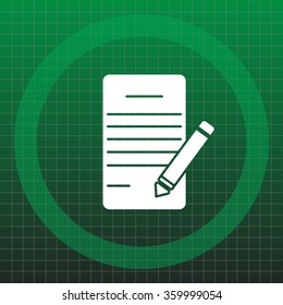 icon of notes (sheet and pen)