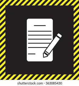 icon of notes (sheet and pen)