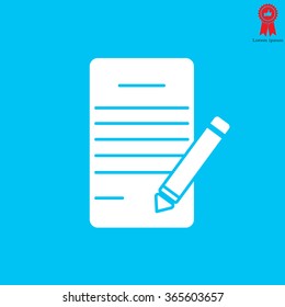 icon of notes (sheet and pen)
