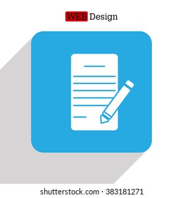 icon of notes (sheet and pen)