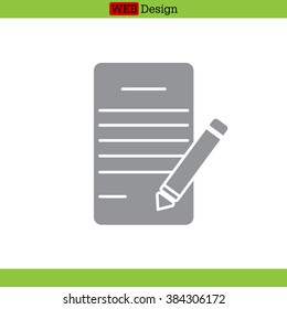 icon of notes (sheet and pen)
