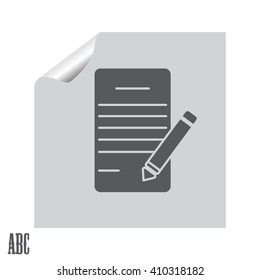 icon of notes (sheet and pen)