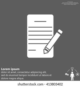 icon of notes (sheet and pen)