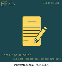 icon of notes (sheet and pen)