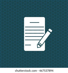 icon of notes (sheet and pen)