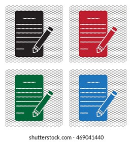 icon of notes (sheet and pen)