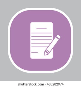 icon of notes (sheet and pen)