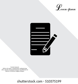 icon of notes (sheet and pen)