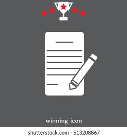 icon of notes (sheet and pen)