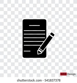 icon of notes (sheet and pen)