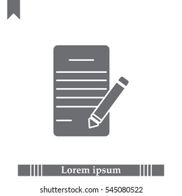 icon of notes (sheet and pen)