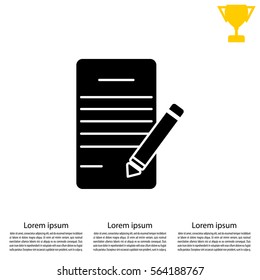 icon of notes (sheet and pen)