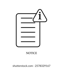 Icon a notice, isolated against a clean background.