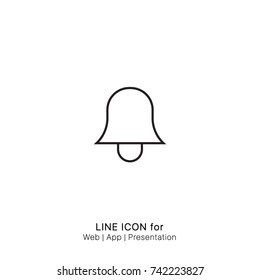Icon notification bell graphic design single icon vector