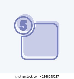 Icon Notification. suitable for web interface symbol. two tone style. simple design editable. design template vector. simple symbol illustration