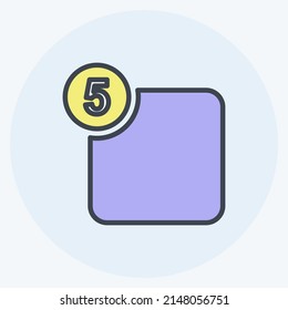 Icon Notification. suitable for web interface symbol. color mate style. simple design editable. design template vector. simple symbol illustration