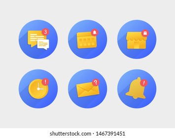 Icon notification,SMS, Notification, Group Chat and more