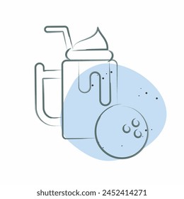 Icon Nourishing Drink. related to Healthy Food symbol. Color Spot Style. simple design illustration