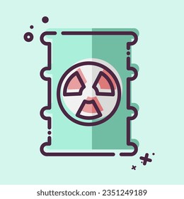 Icon Nuclear Pollution. related to Climate Change symbol. MBE style. simple design editable. simple illustration
