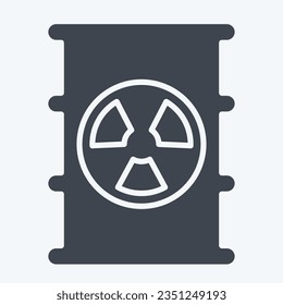 Icon Nuclear Pollution. related to Climate Change symbol. glyph style. simple design editable. simple illustration