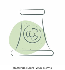Icon Nuclear Power. related to Ecology symbol. Color Spot Style. simple design editable. simple illustration
