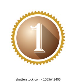 icon number 1 vector