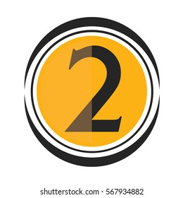 Icon Number 2, One Icon, Yellow Black Color