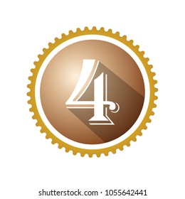 icon number 4 vector