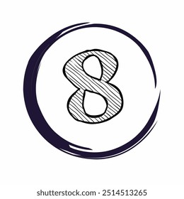 Número de ícone 8 para decoração de elemento