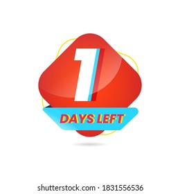 Icon Number of days left promotion business. 1 Days left