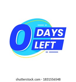 Icon Number of days left promotion business. 0 Days left