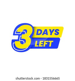 Icon Number of days left promotion business. 3 Days left