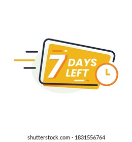 Icon Number of days left promotion business. 7 Days left