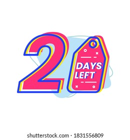 Icon Number of days left promotion business. 2 Days left