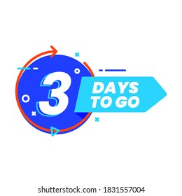 Icon Number of days left promotion business. 3 Day to go