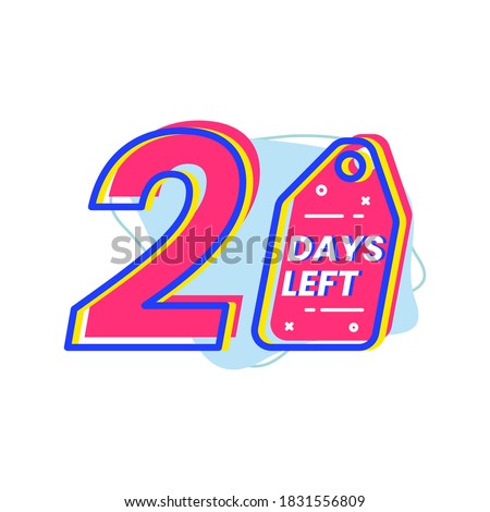 Icon Number of days left promotion business. 2 Days left