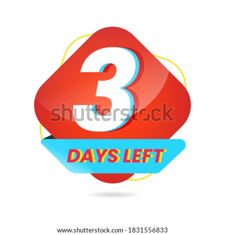 Icon Number of days left promotion business. 3 Days left