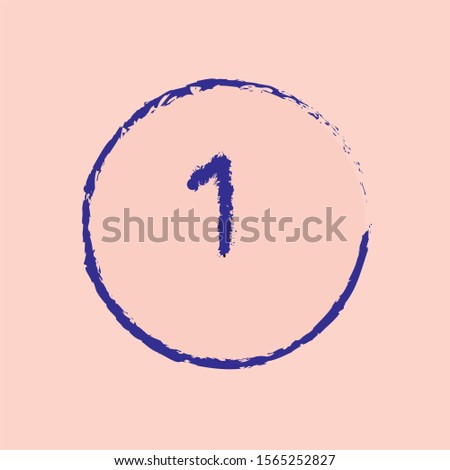 icon number one background number