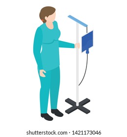 
Icon of nurse in flat design.
