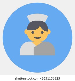 Icon nurse. Medical elements. Icon in color mate style.
