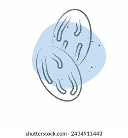 Icon Nutmeg. related to Spice symbol. Color Spot Style. simple design editable. simple illustration