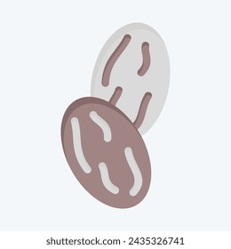 Icon Nutmeg. related to Spice symbol. flat style. simple design editable. simple illustration