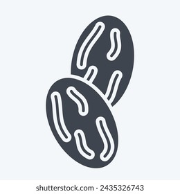Icon Nutmeg. related to Spice symbol. glyph style. simple design editable. simple illustration