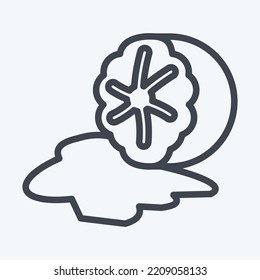 Icon Nutmeg. suitable for Nuts symbol. line style. simple design editable. design template vector. simple illustration